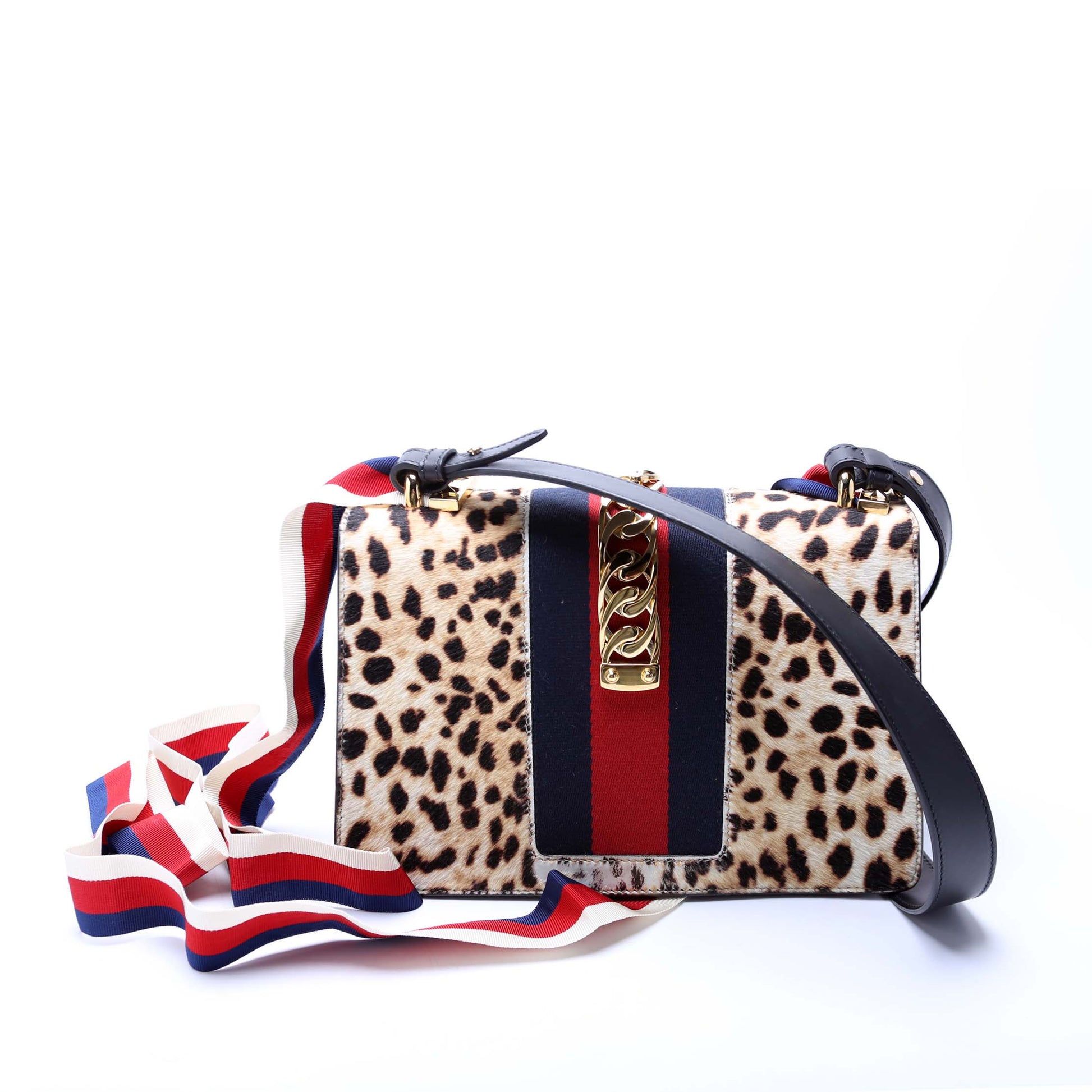 Gucci Sylvie Shoulder Small Calfhair 421882 Bag
