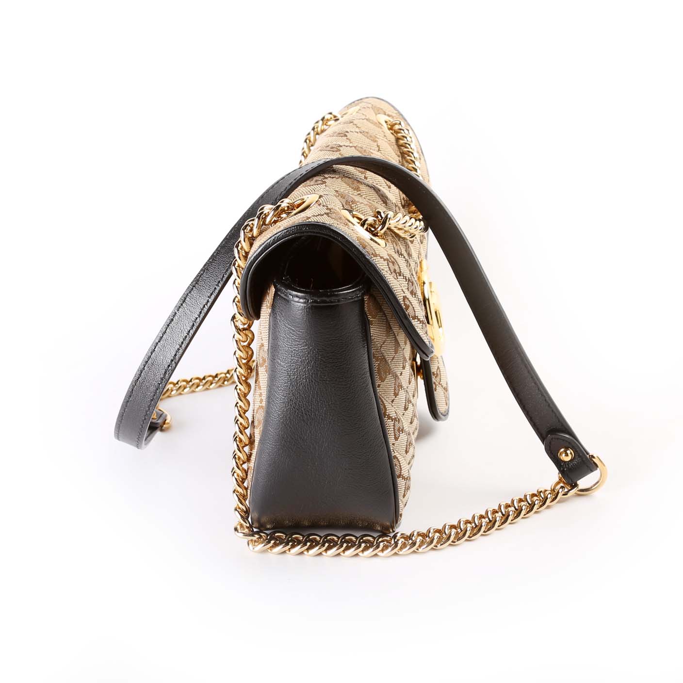 Gucci 443497 Marmont Shoulder Quilted Canvas Small Flap Bag