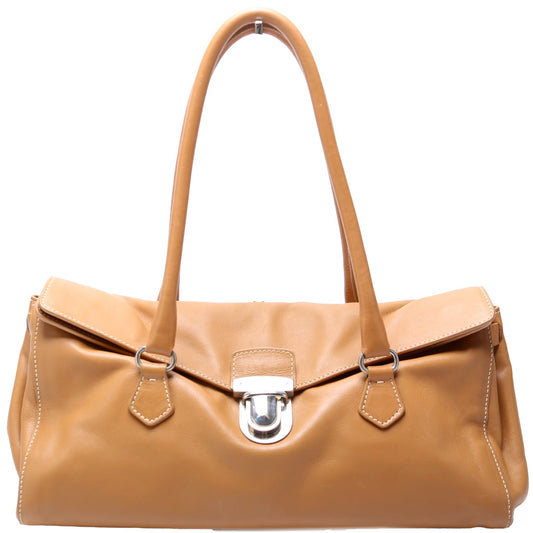 Prada Vitello Easy Push Lock Satchel Bag