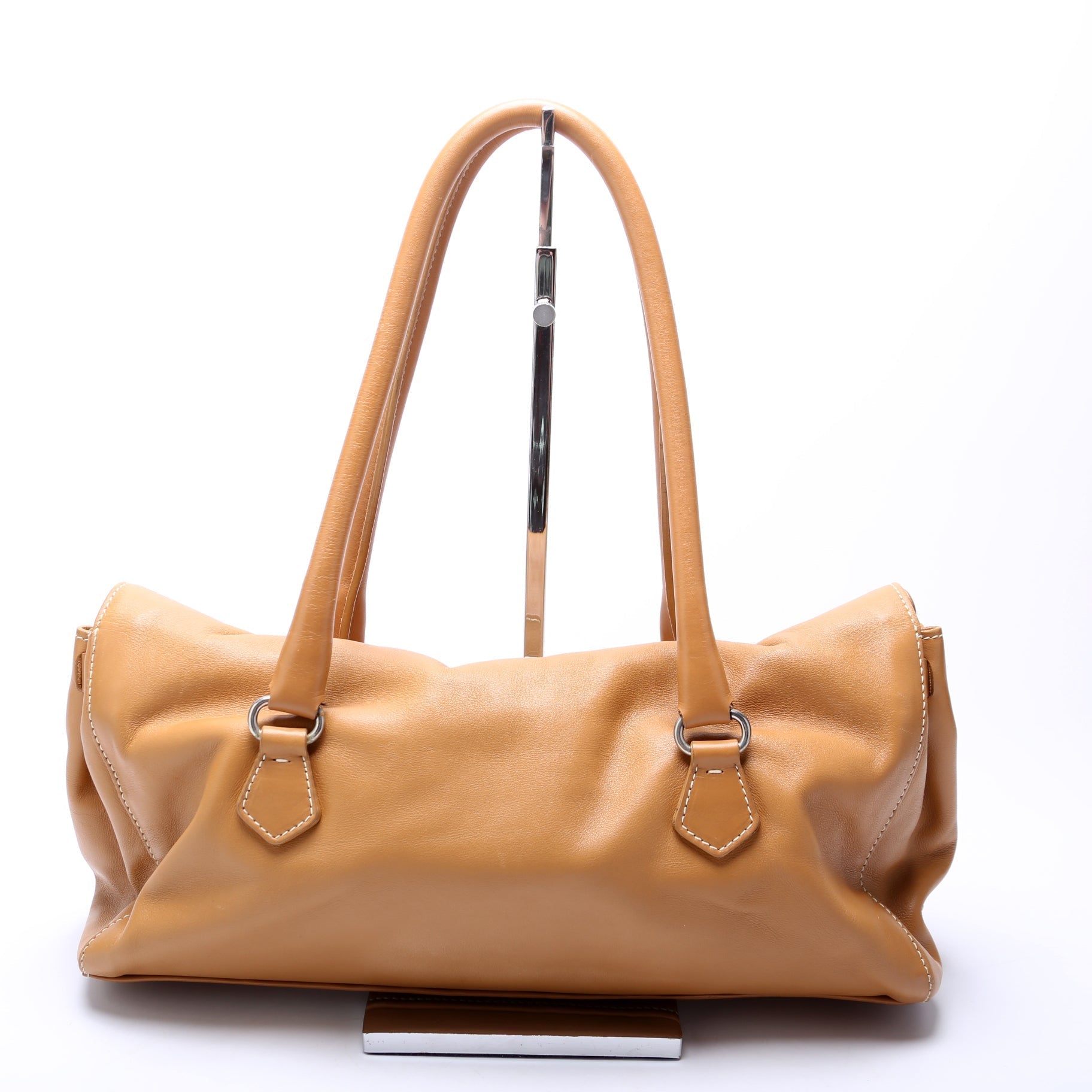Prada Vitello Easy Push Lock Satchel Bag
