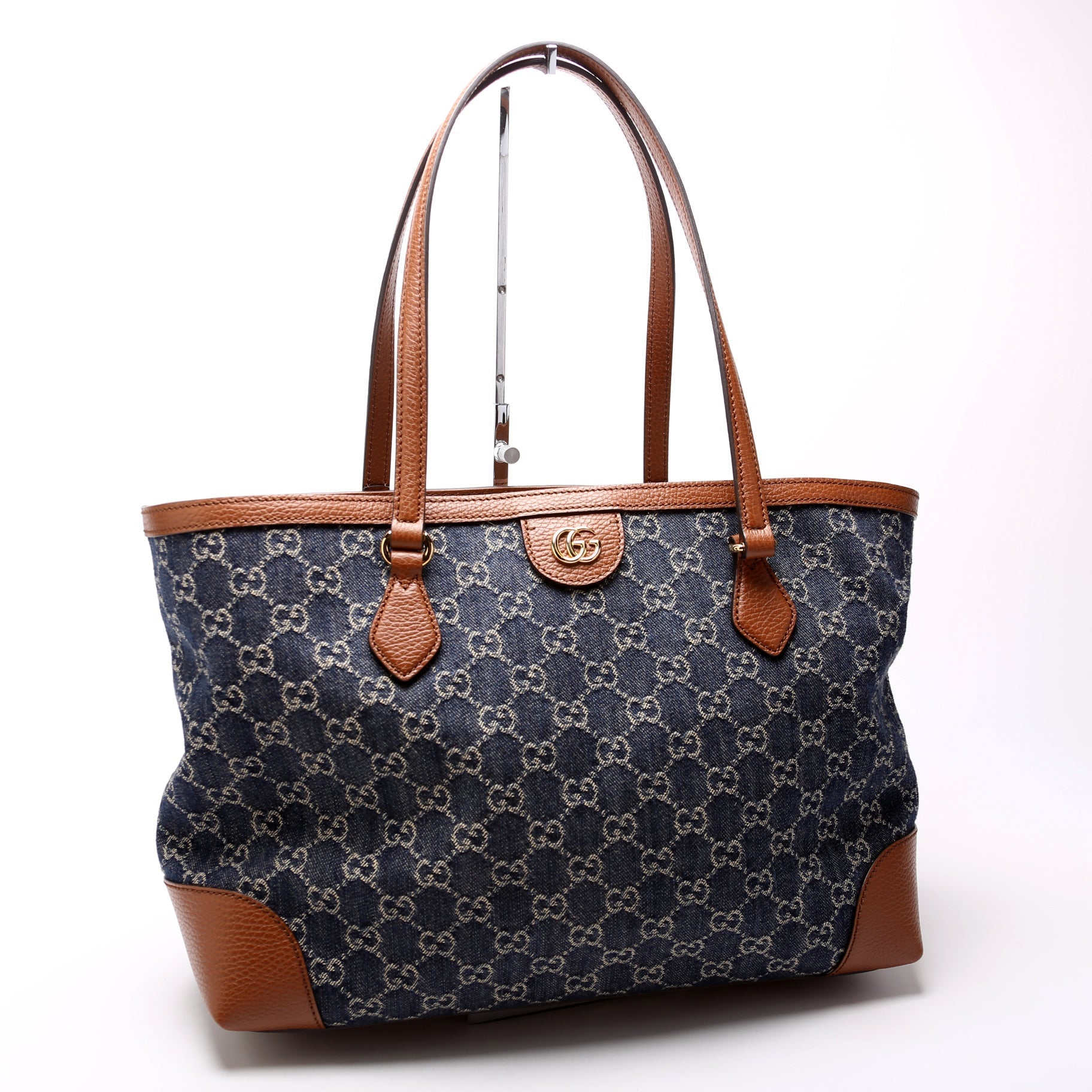 Gucci 631685 Ophidia GG Denim Tote Bag