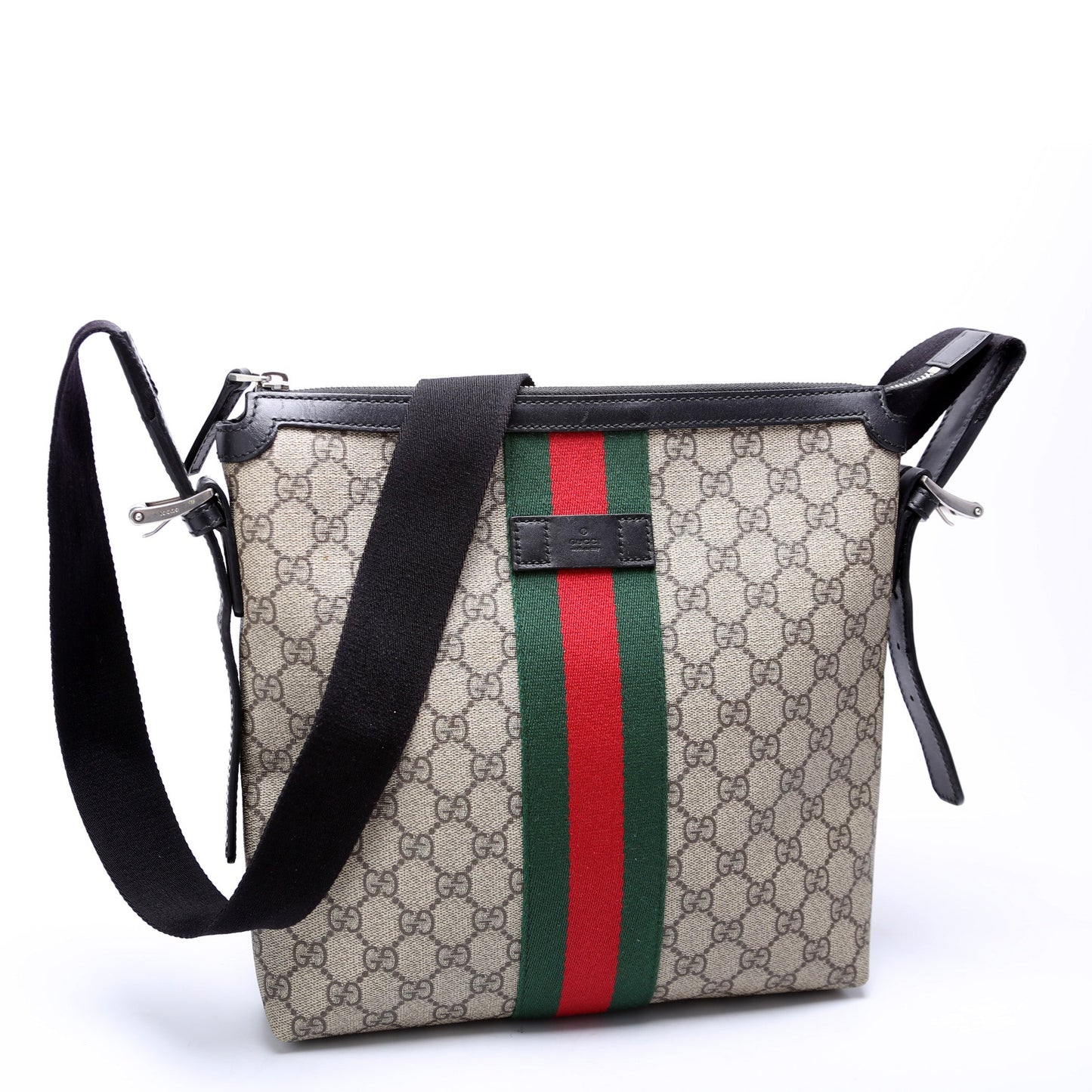 Gucci 387111 GG Supreme Web Messenger Bag