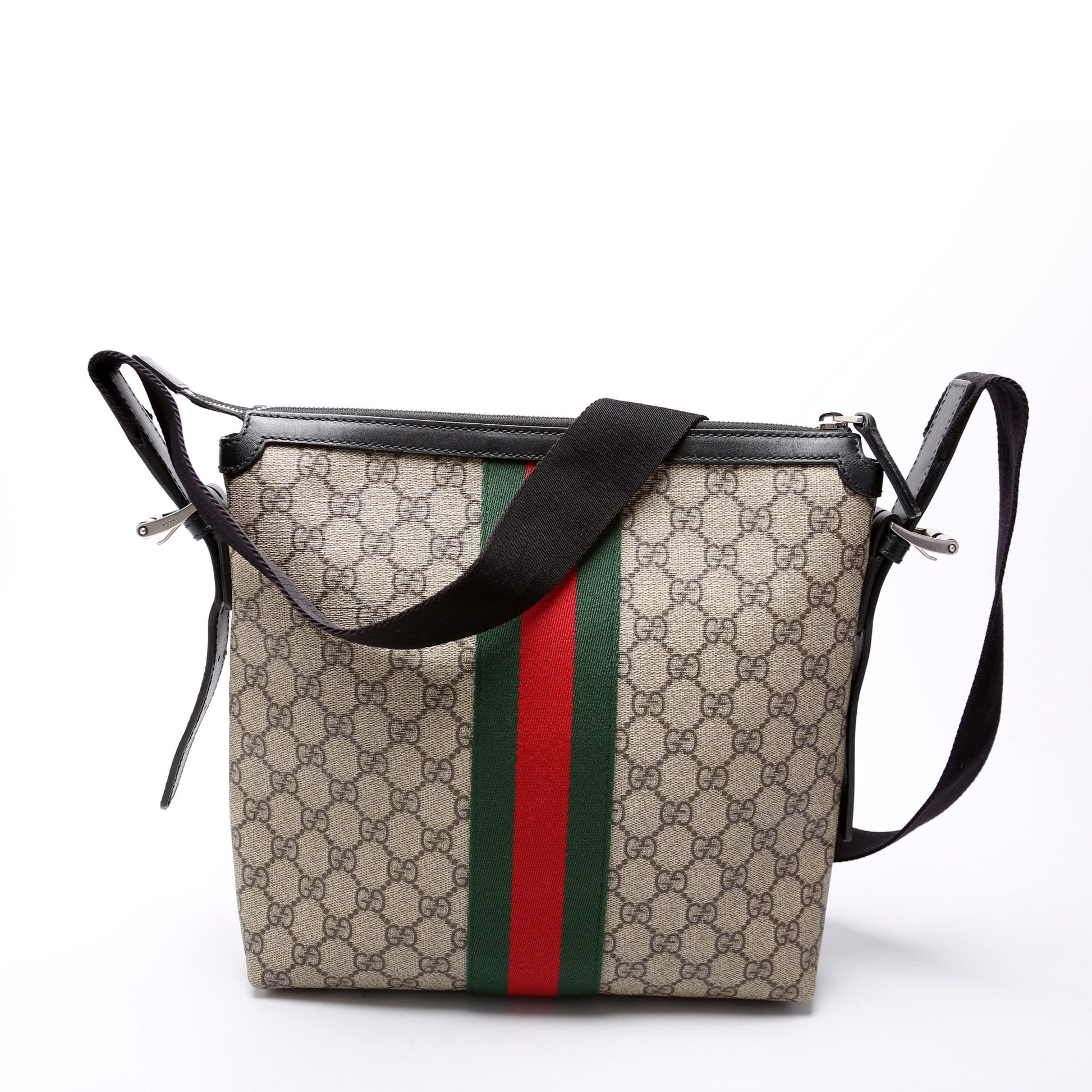 Gucci 387111 GG Supreme Web Messenger Bag