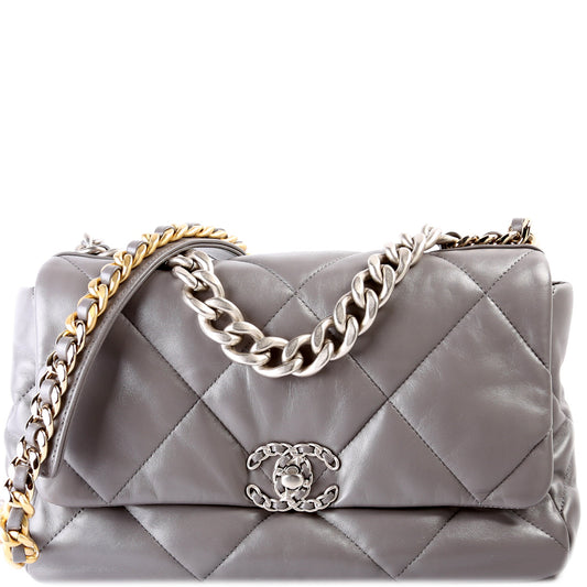 Chanel Quilted Goatskin 19 Large Flap 32+M Bag