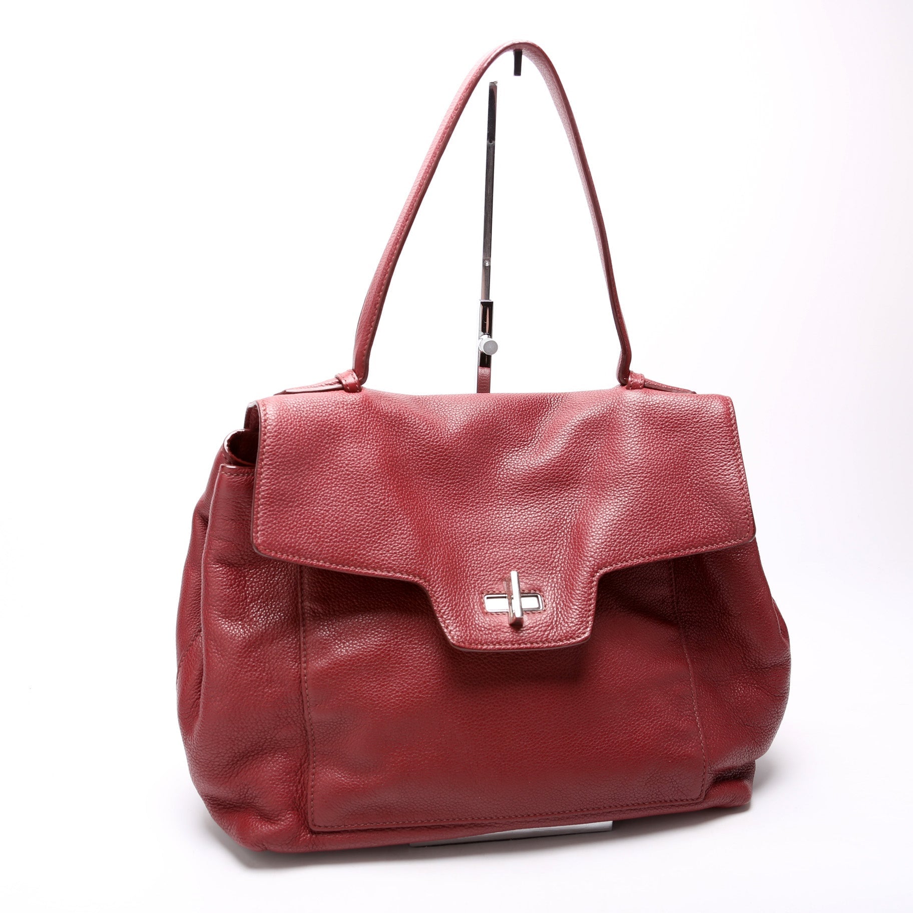Prada Toro Leather Top Handle Flap Satchel Bag