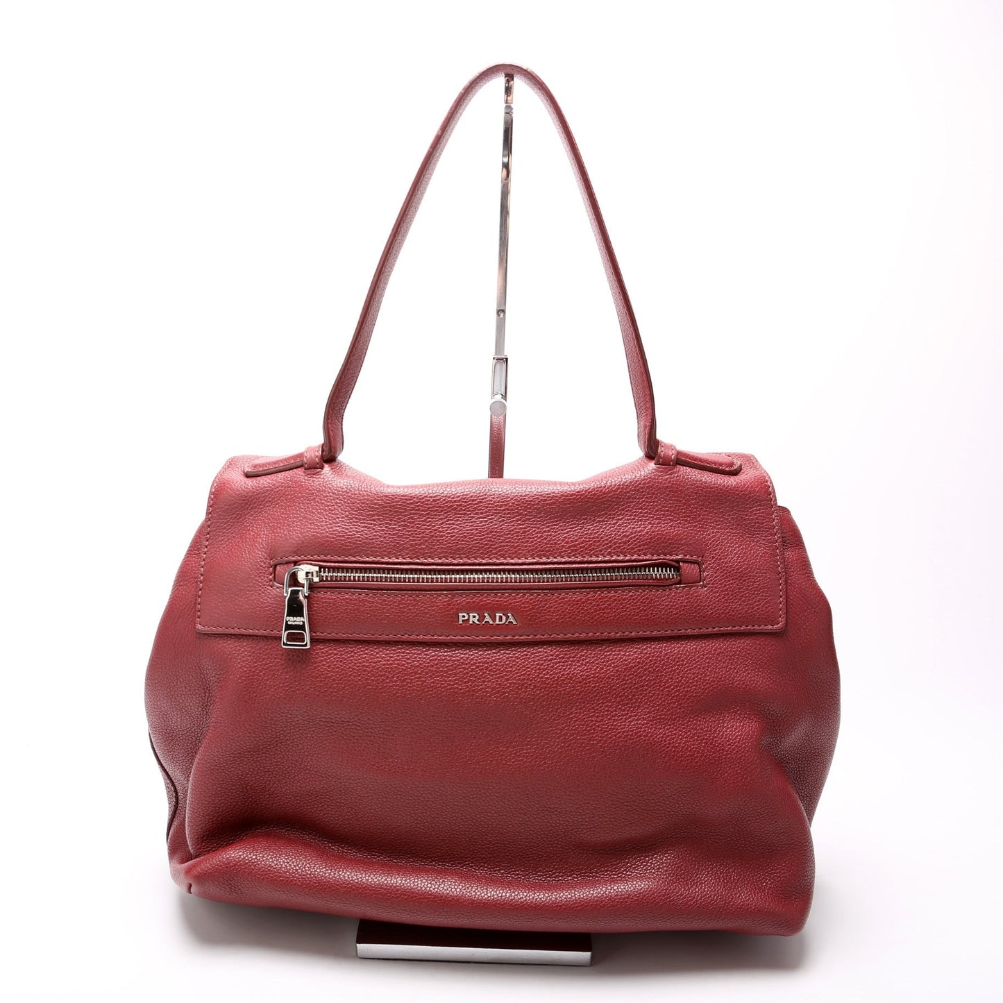 Prada Toro Leather Top Handle Flap Satchel Bag