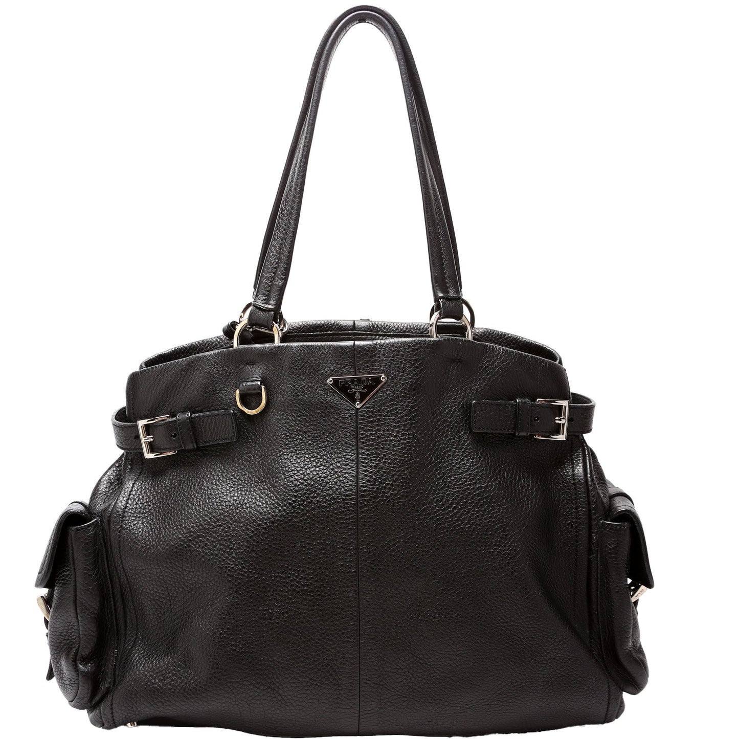 Prada BR2703 Vitello Daino Side Pocket Bag