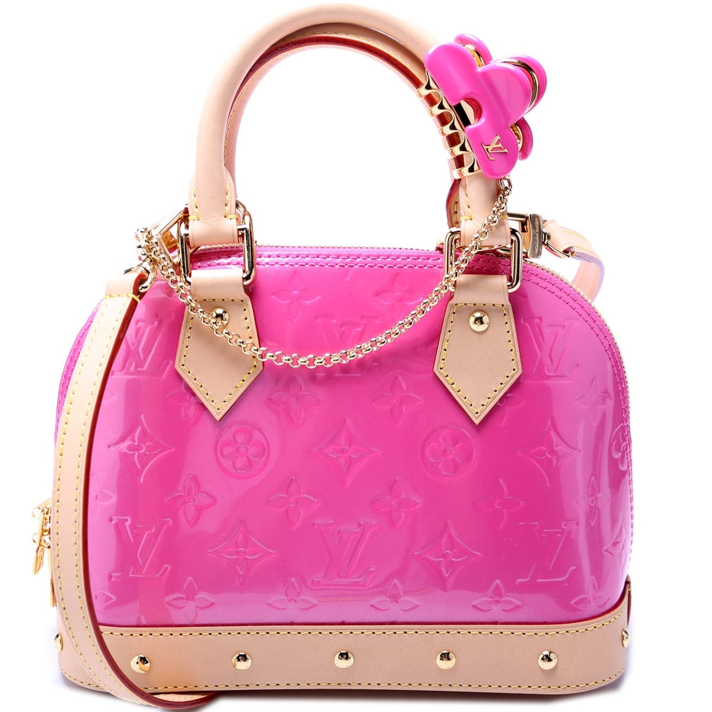 Louis Vuitton Alma BB Vernis Neon Pink