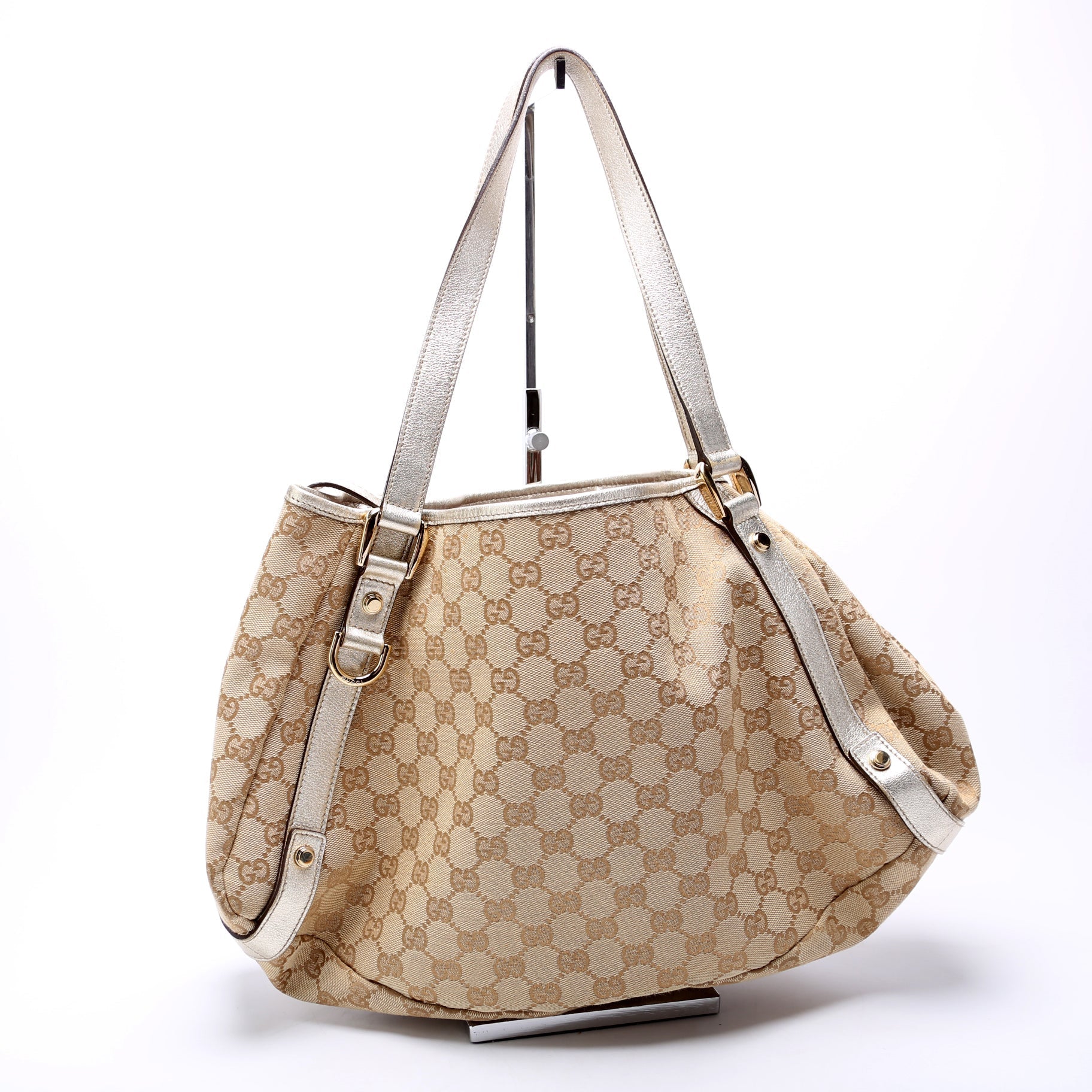 Gucci 130736 Abbey Canvas Tote Medium Bag