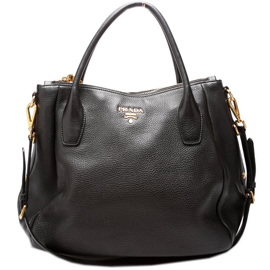 Prada Vitello Daino Sacca 2 Manici Bag