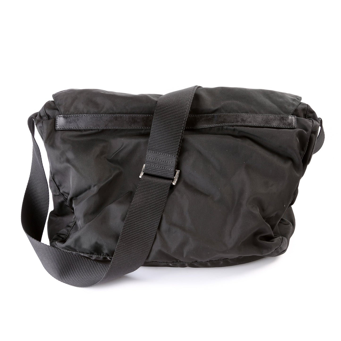 Prada Tessuto Nylon Buckle Messenger Bag
