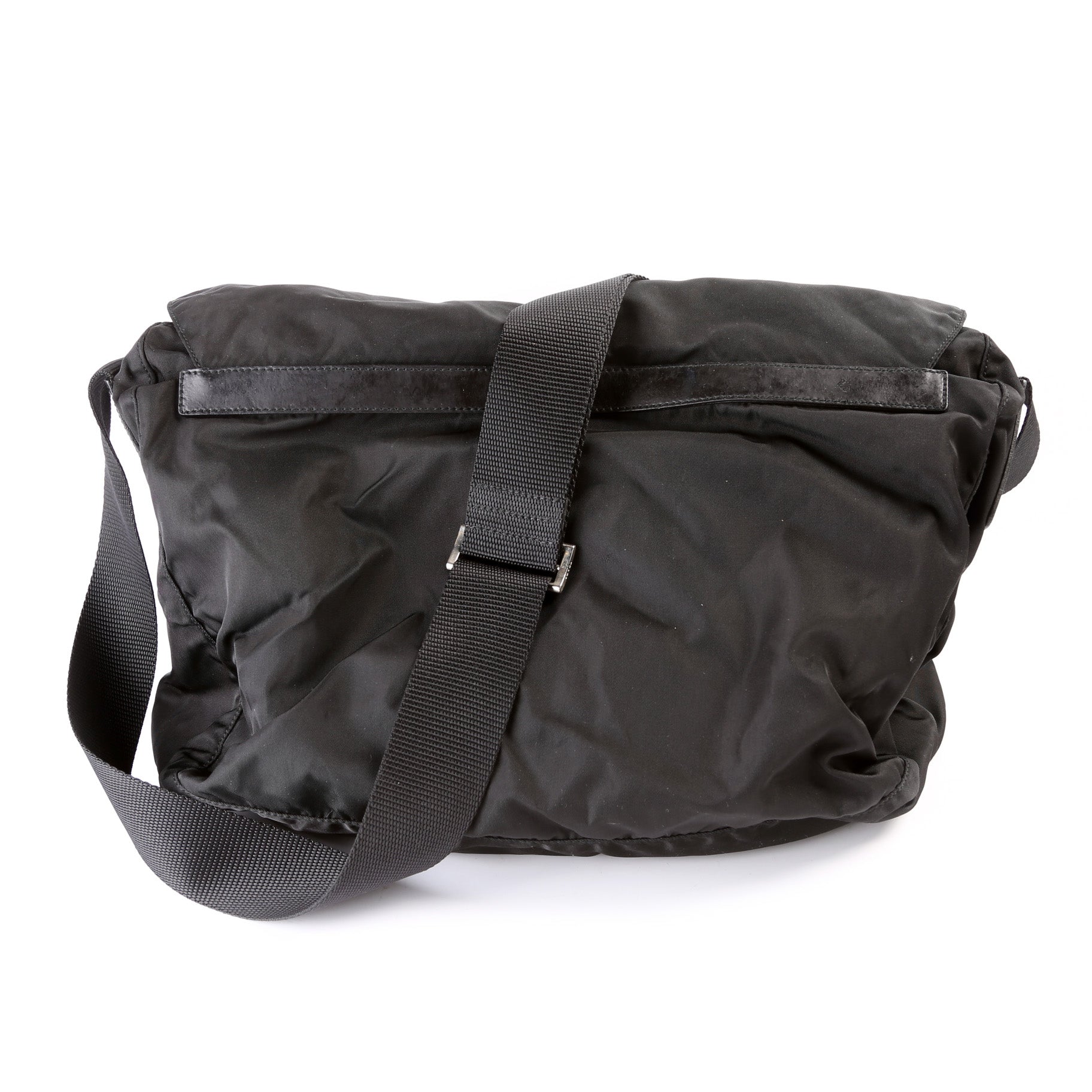 Prada Tessuto Nylon Buckle Messenger Bag