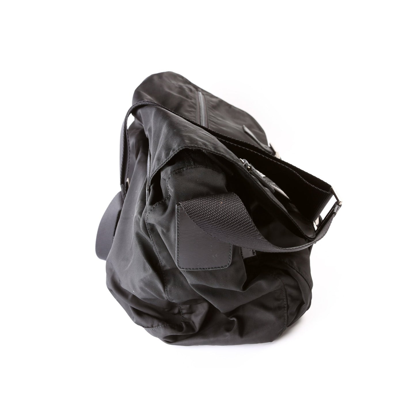 Prada Tessuto Nylon Buckle Messenger Bag