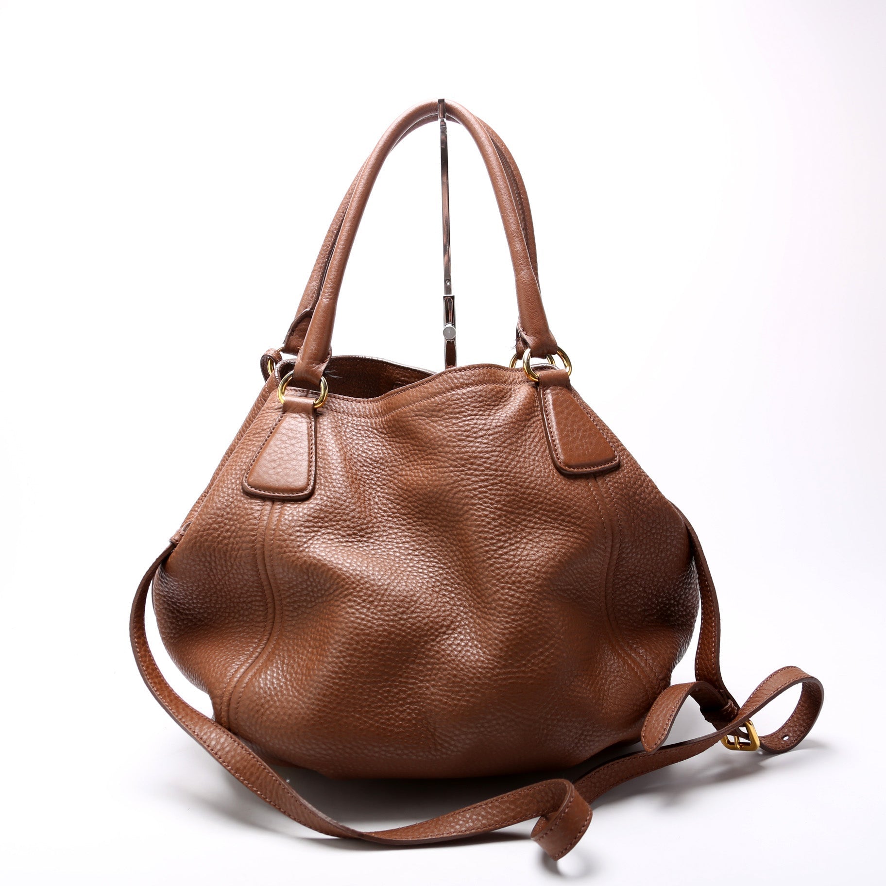 Prada Vitello Daino Convertible Satchel Bag