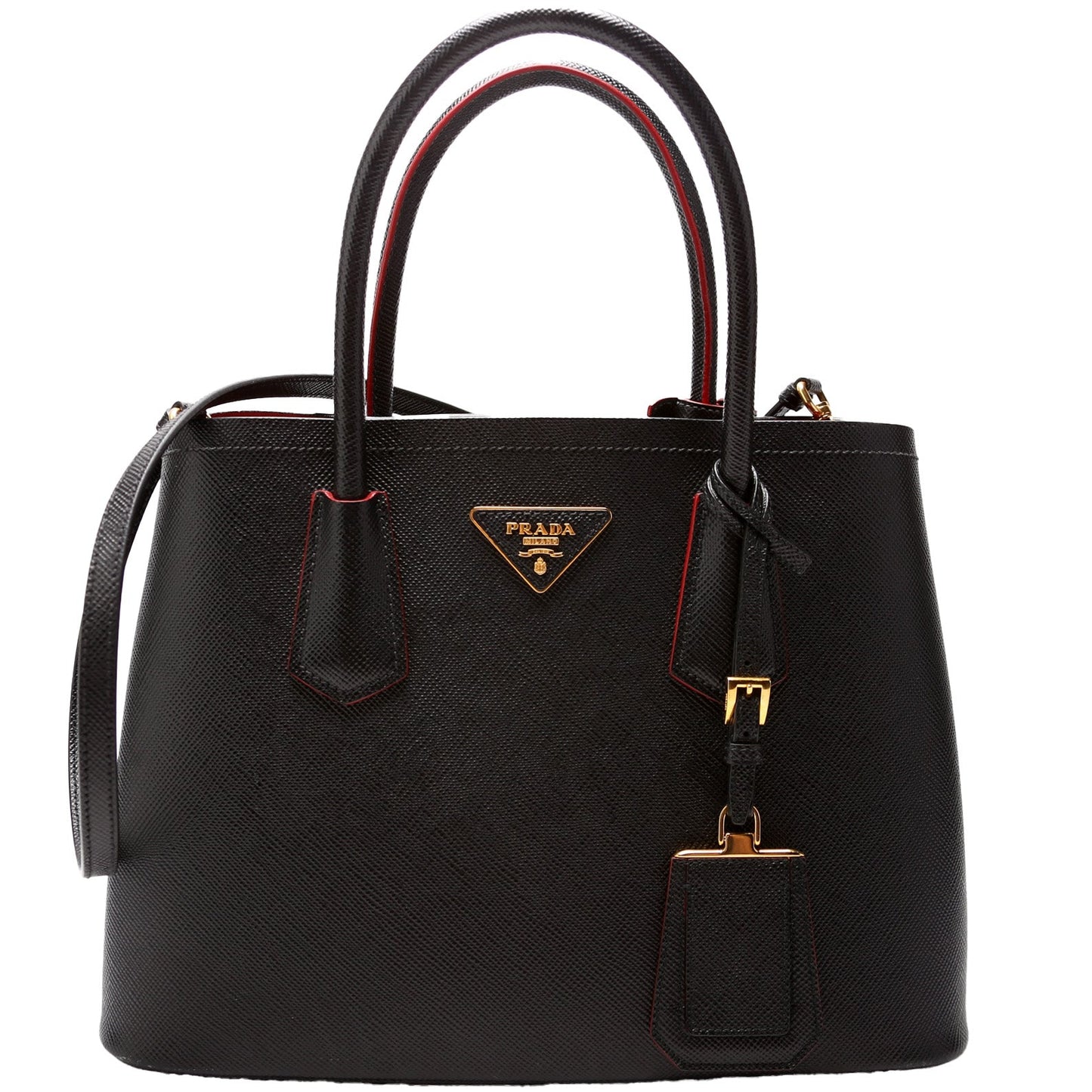 Prada Saffiano Cuir Double Small Bag