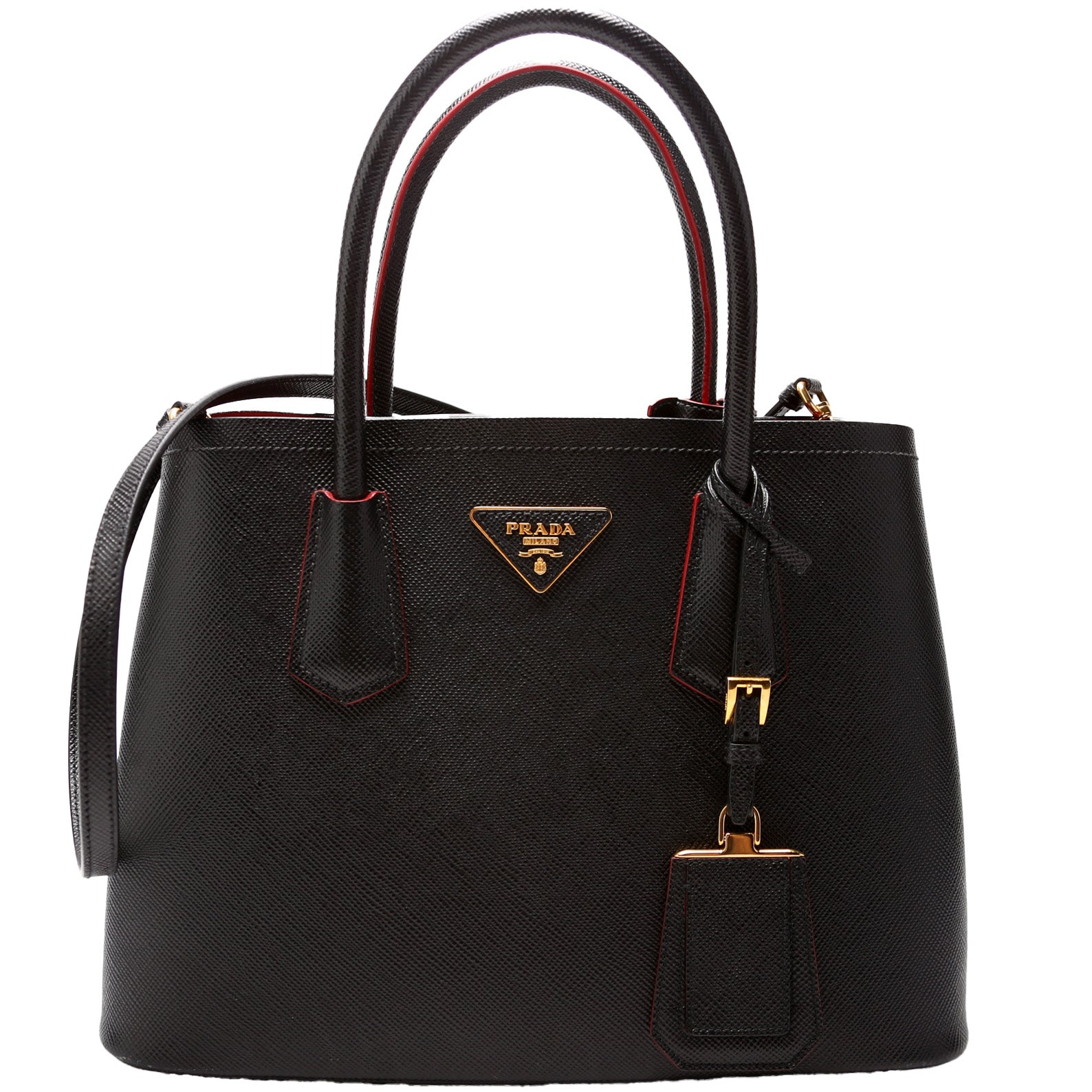 Prada Saffiano Cuir Double Small Bag