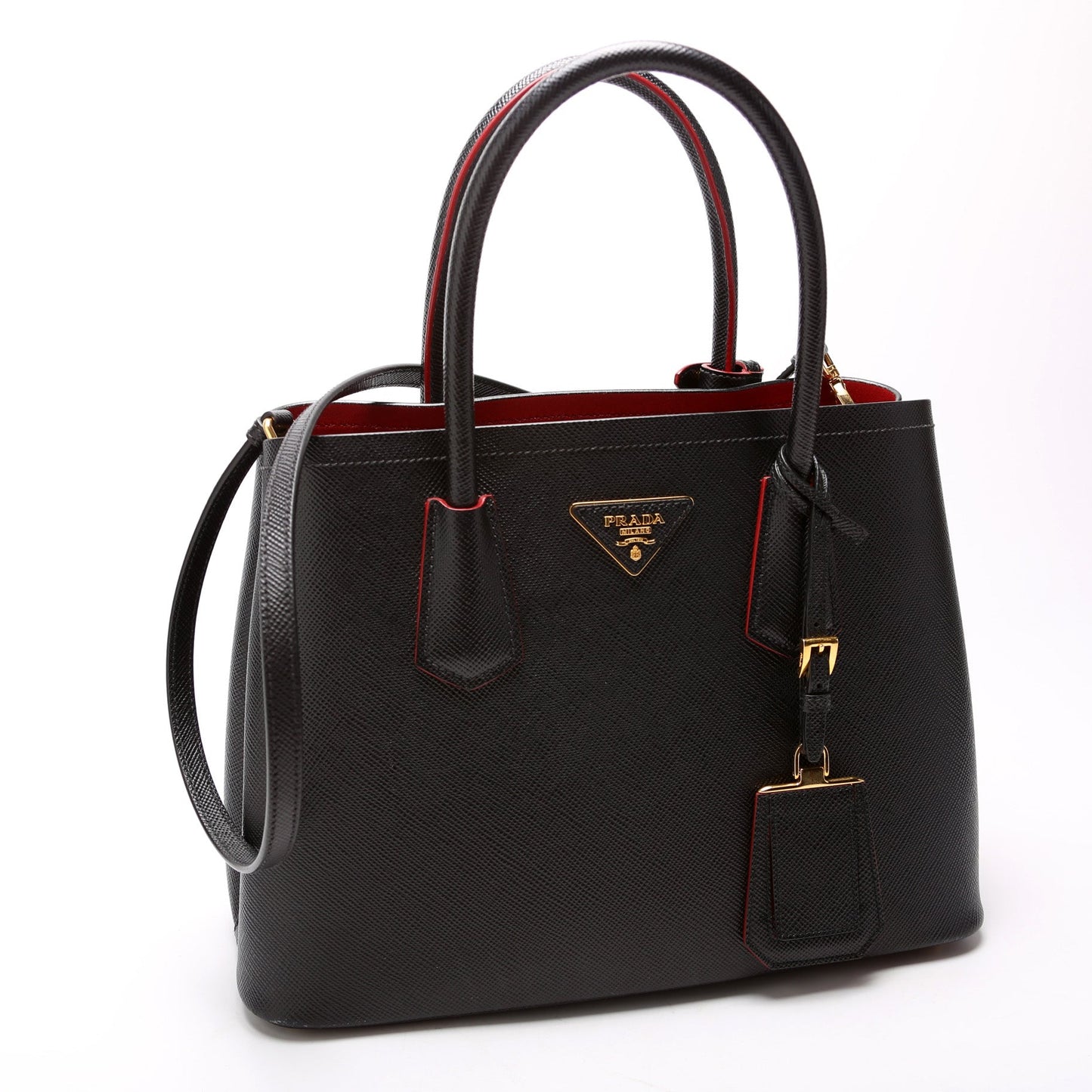 Prada Saffiano Cuir Double Small Bag