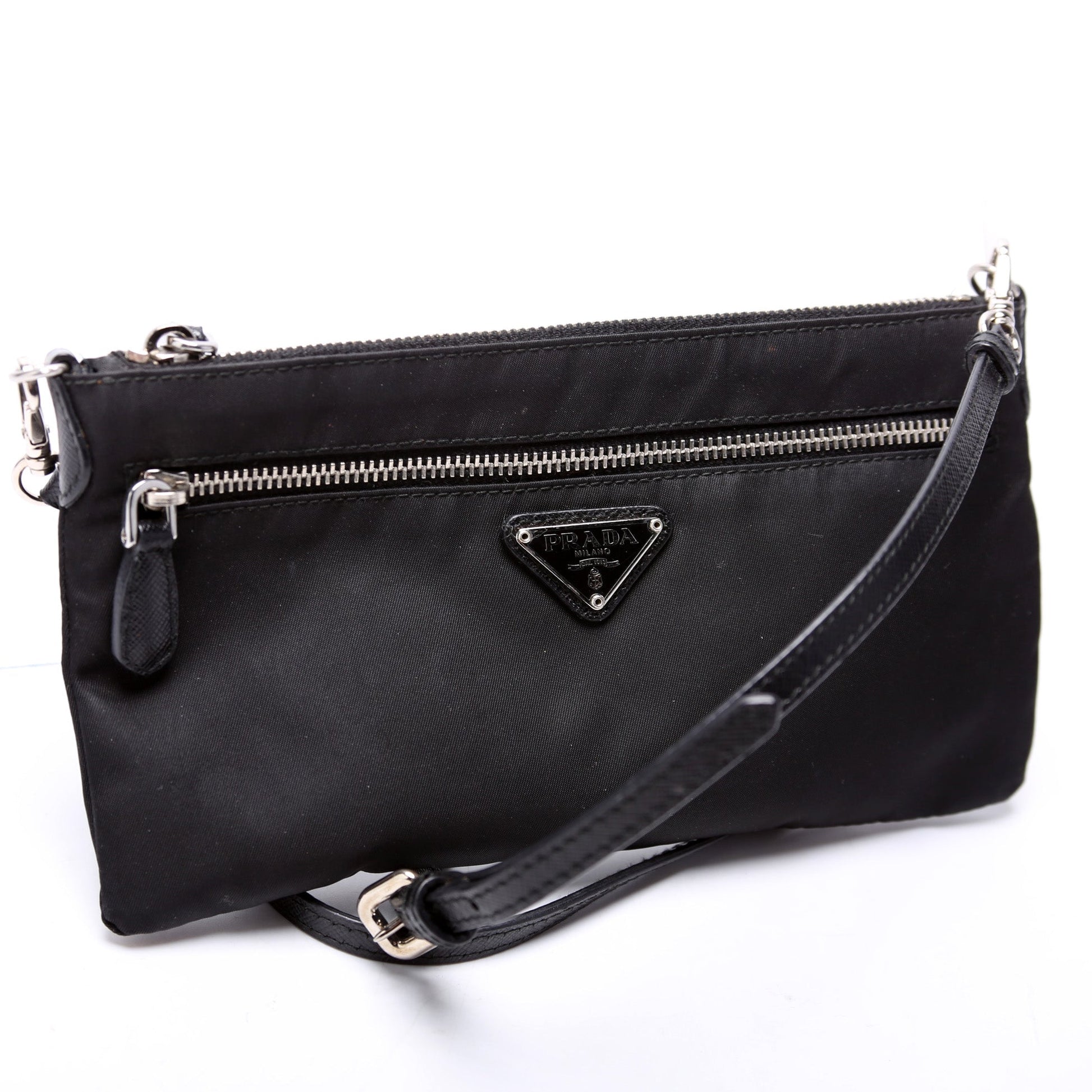 Prada Nylon Flat Pouch Crossbody Small Bag