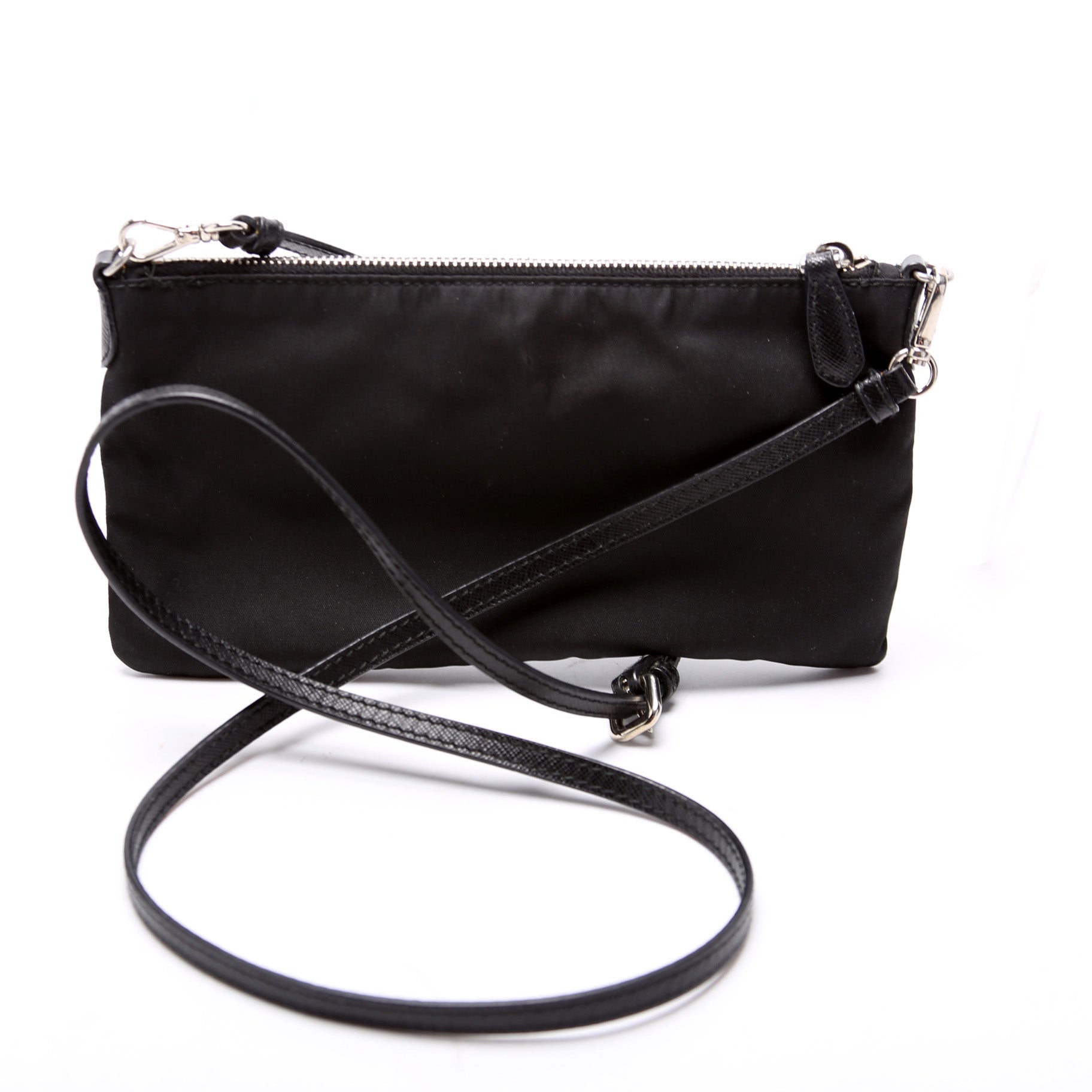 Prada Nylon Flat Pouch Crossbody Small Bag