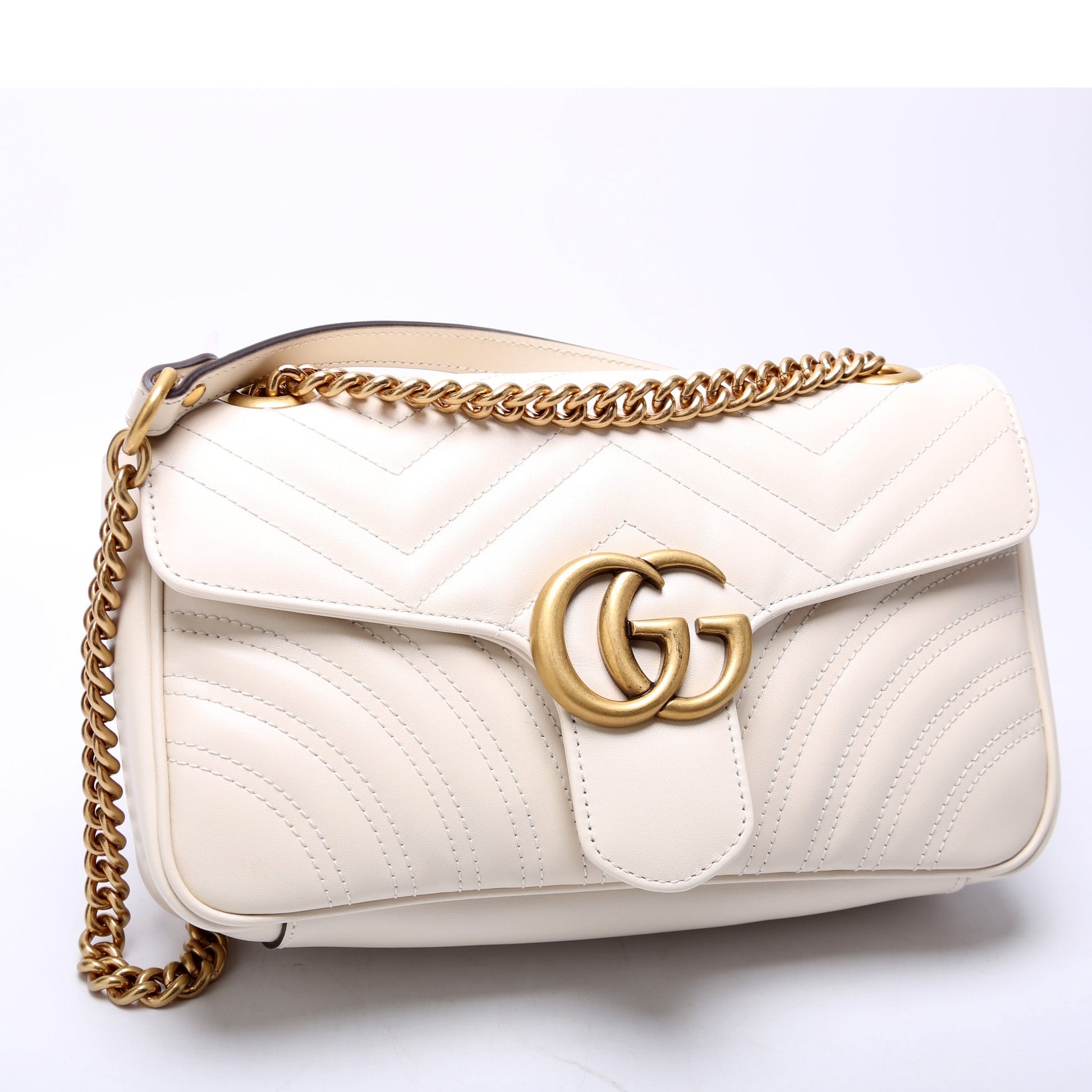 Gucci Marmont Leather Shoulder Small Flap Bag