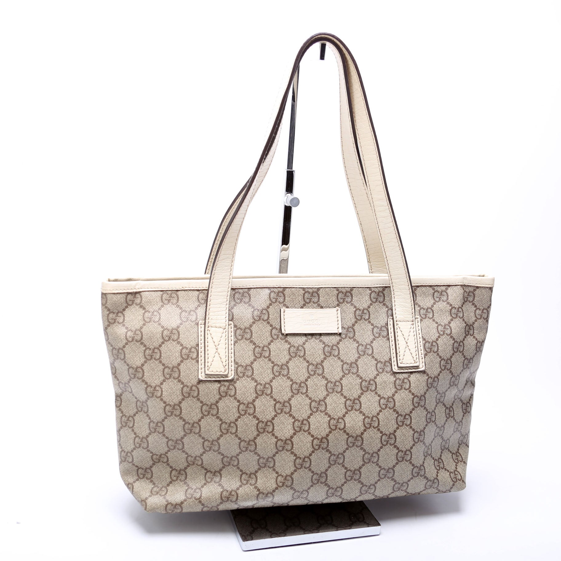 Gucci 181086 GG Supreme Small Zip Tote Bag