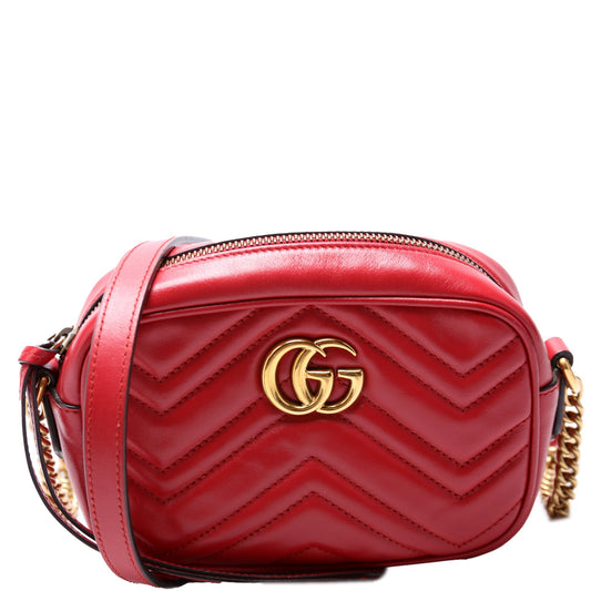 Gucci Marmont Mini Camera 448065 Red Bag