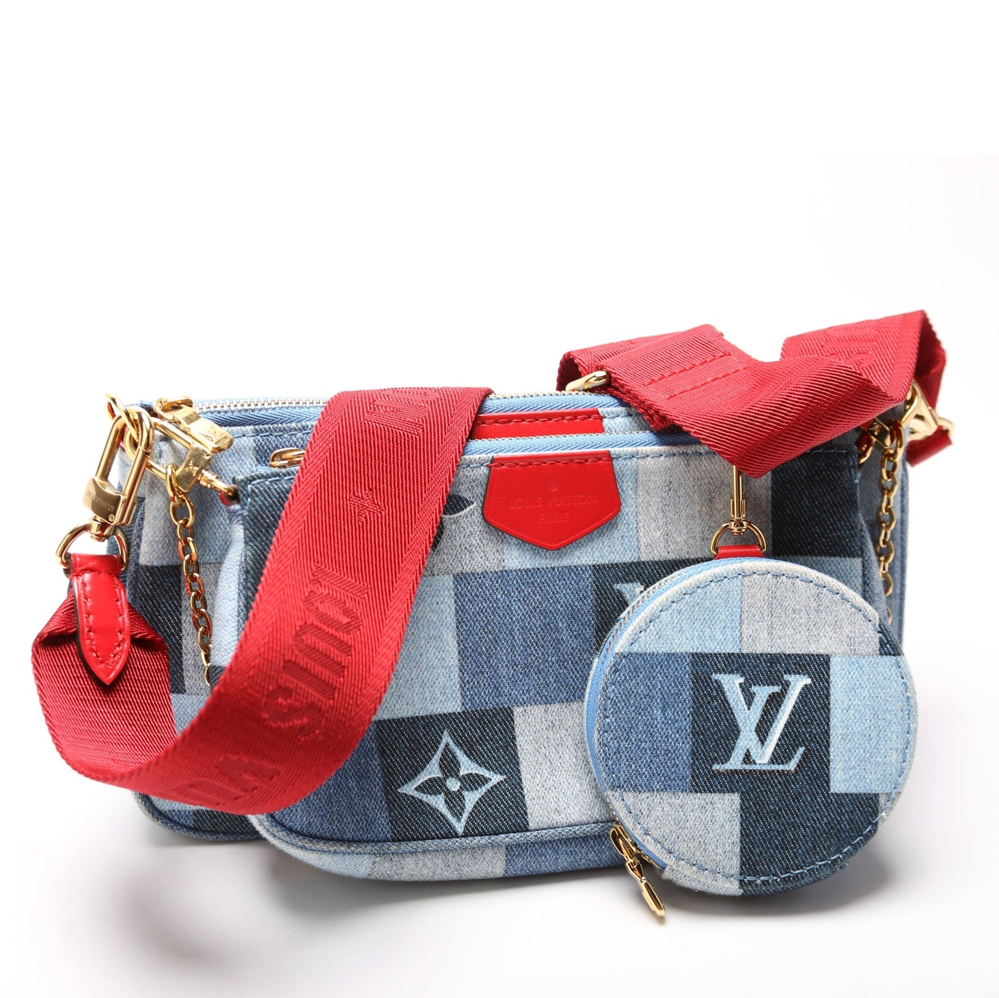  Louis Vuitton Multi Pochette Damier Denim