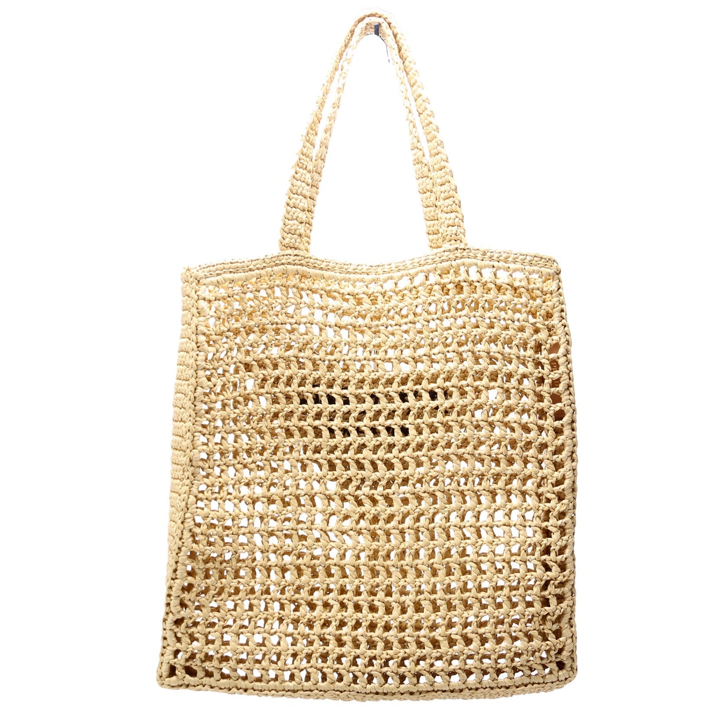 Prada Raffia Crochet Tote Bag