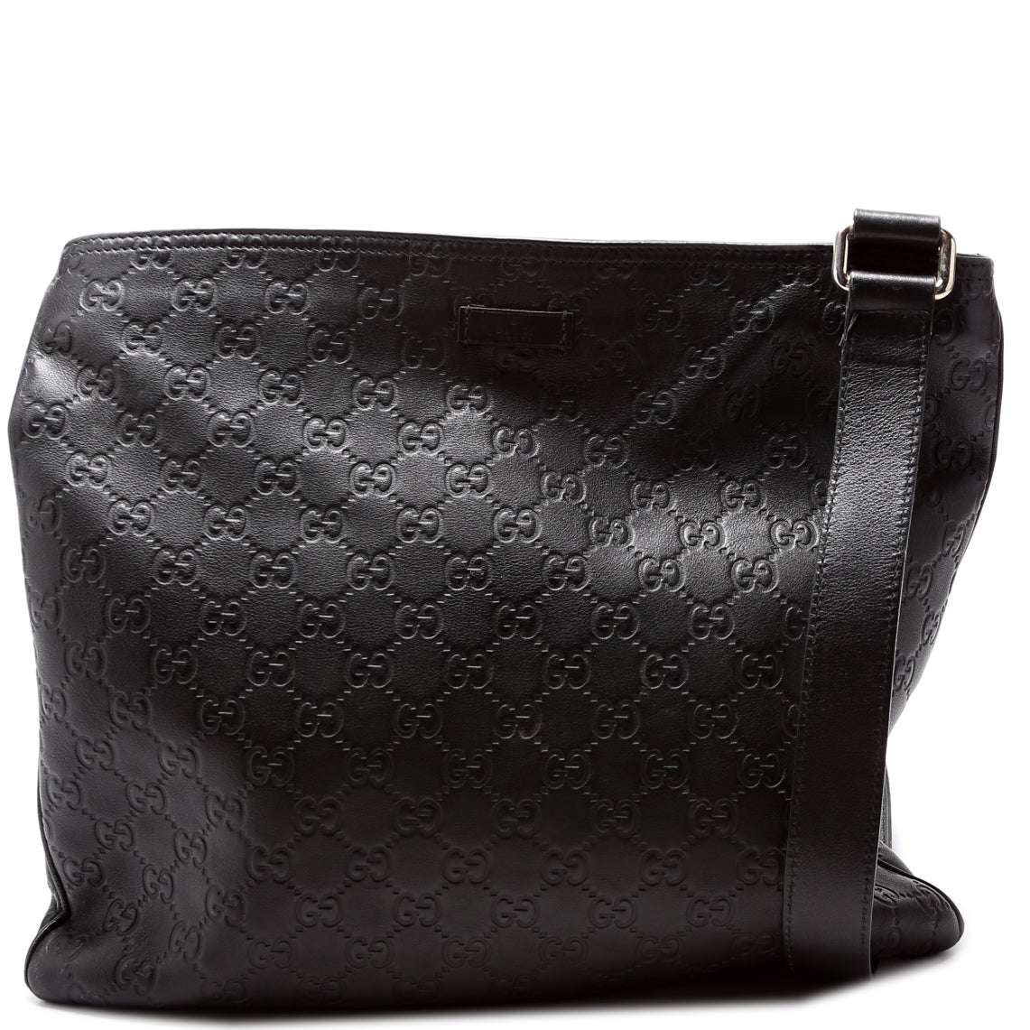 Gucci 201446 002123 Leather Messenger Bag