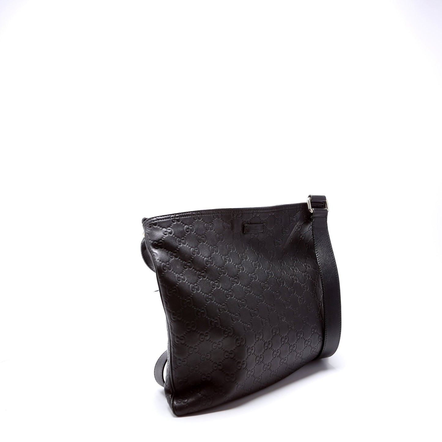 Gucci 201446 002123 Leather Messenger Bag