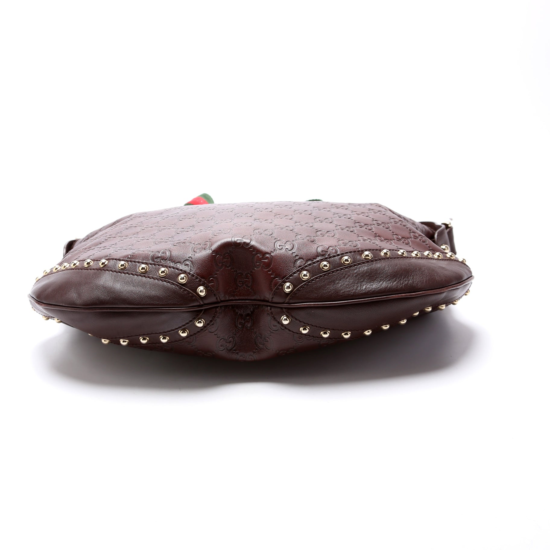 Gucci 153691 Leather Studded Pelham Hobo Bag