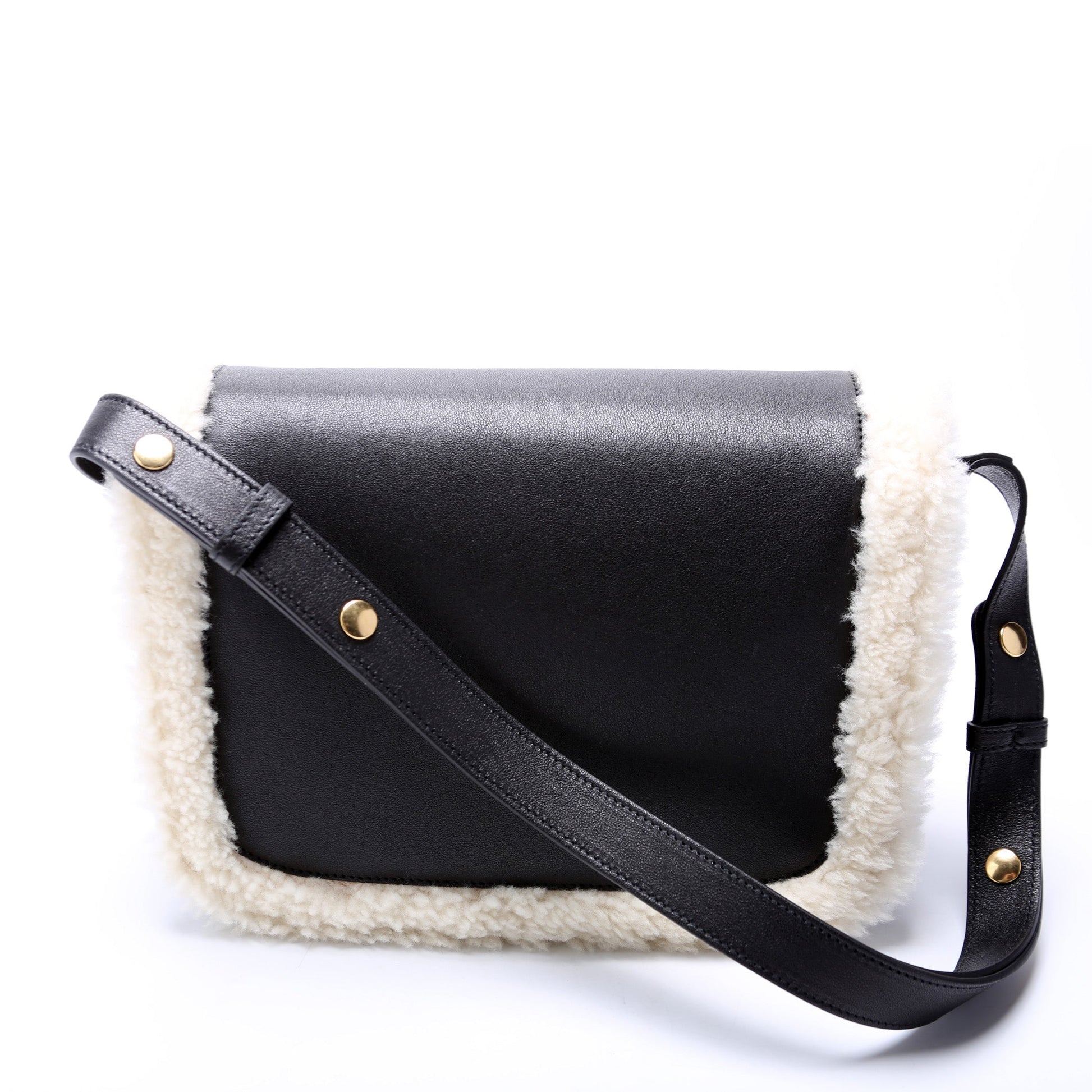 Gucci 602204 Horsebit 1955 Shearling/Leather Shoulder Bag