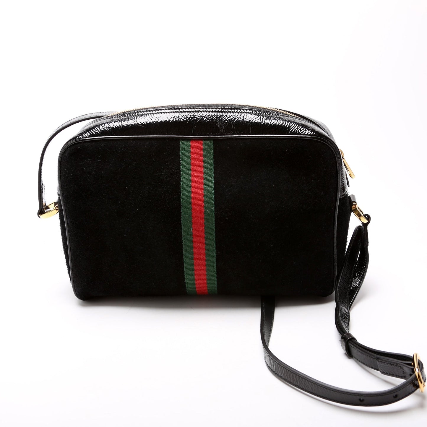 Gucci 517080 Ophidia Suede Small Crossbody Bag