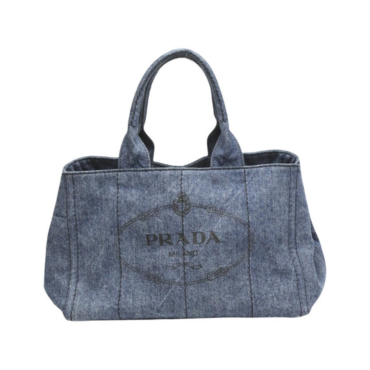 PRADA Tote Bag 1BG439 denim blue Tote Bag Canapa Women