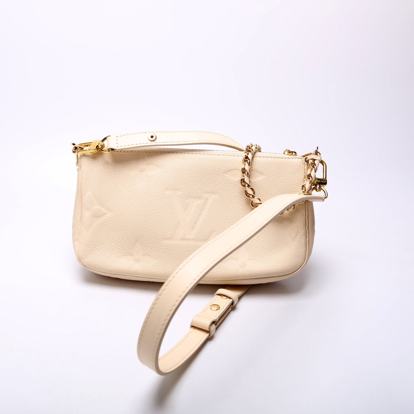  Louis Vuitton Multi Pochette Empreinte Cream