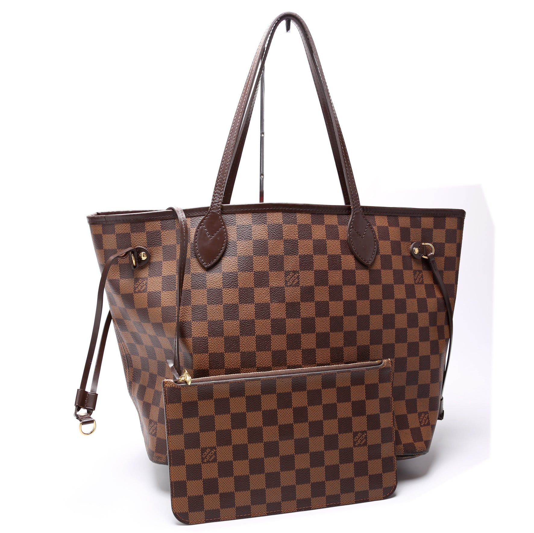 Louis Vuitton Neverfull w/ Wallet MM Damier Ebene