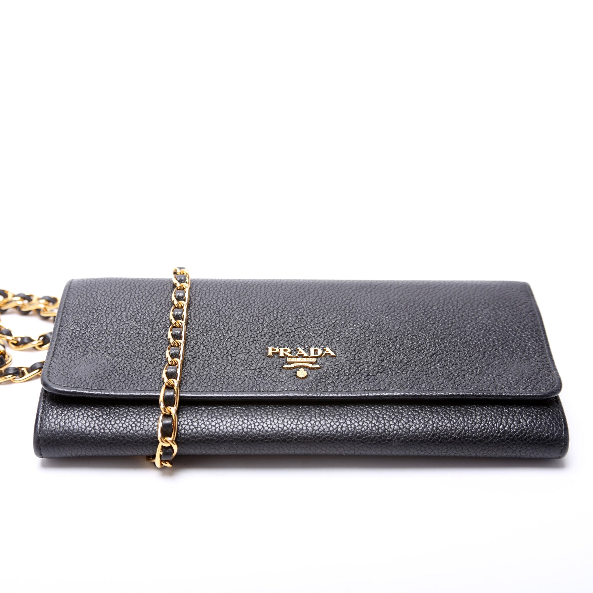 Prada Vitello Daino Chain Wallet Bag