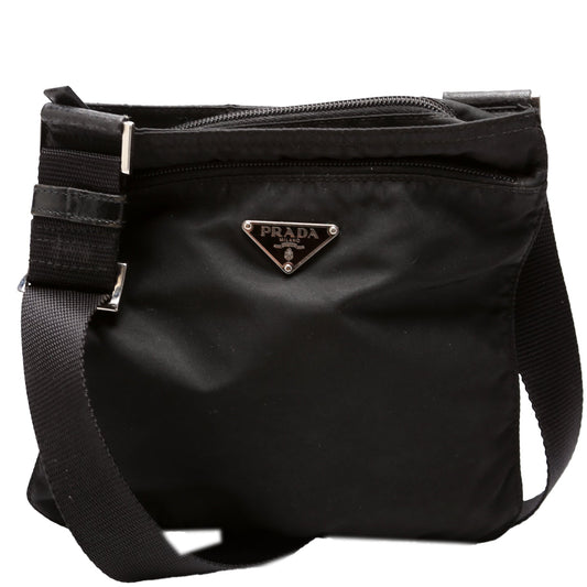 Prada Nylon Flat Small Messenger Bag