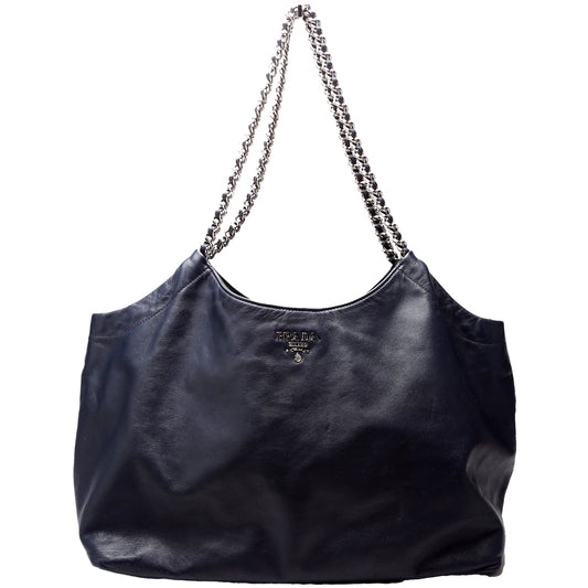 Prada Soft Calfskin Chain Tote Bag