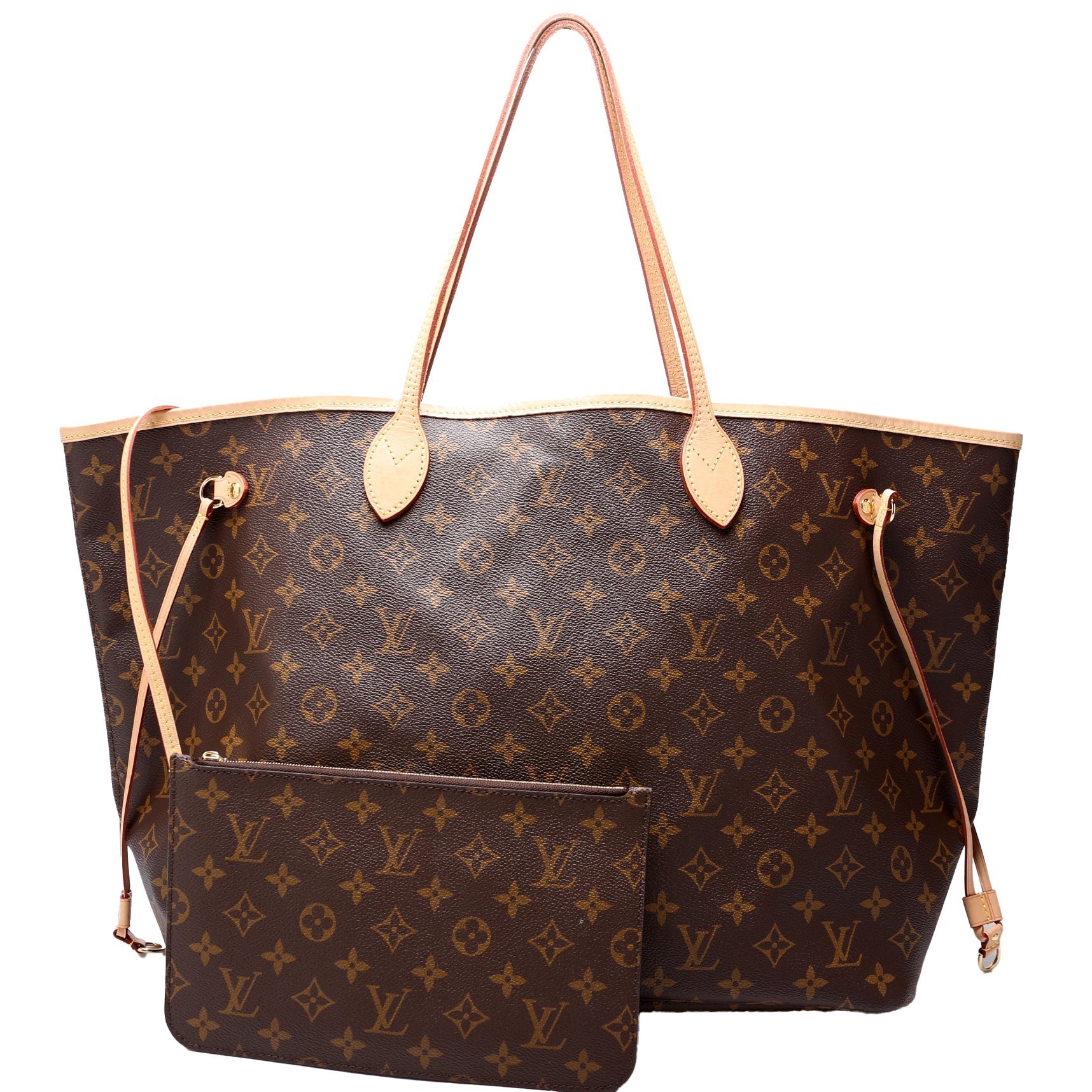 Louis Vuitton Neverfull W/Wallet GM Monogram (A)