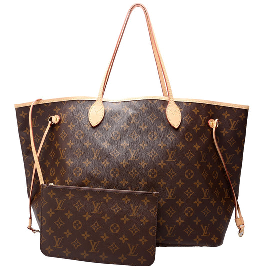 Louis Vuitton Neverfull W/Wallet GM Monogram (A)
