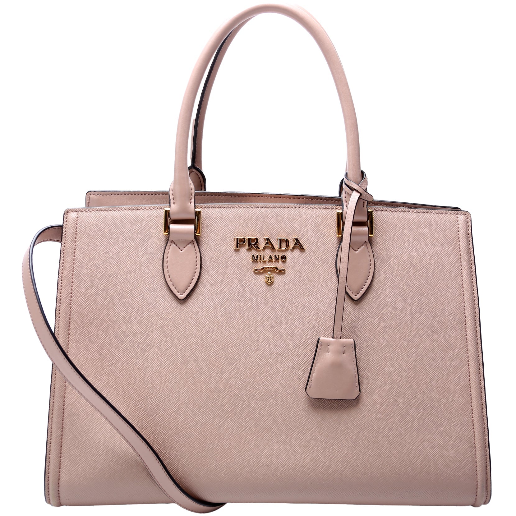 Prada Saffiano Lux Large Satchel Bag