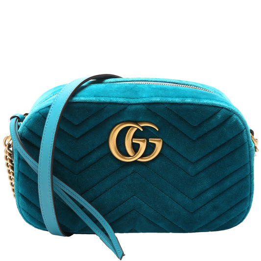Gucci 447632 Marmont Small Velvet Camera Bag