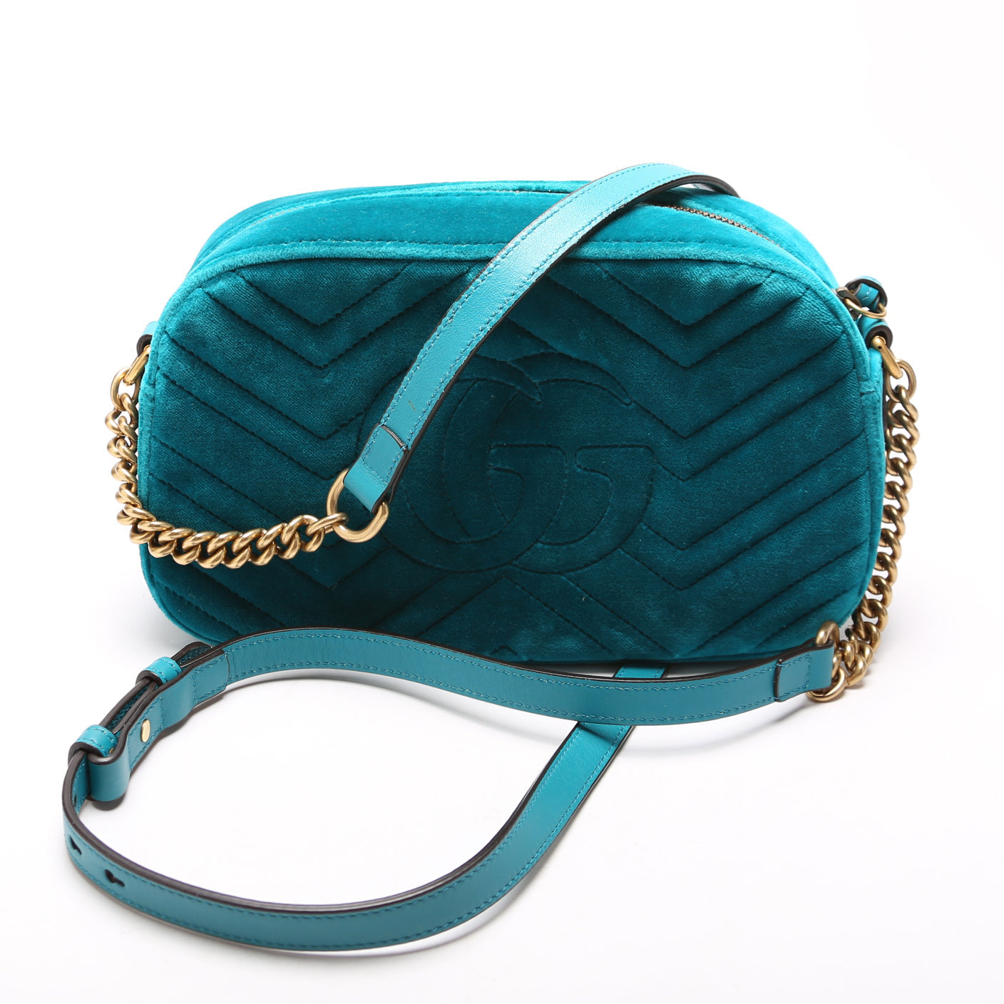 Gucci 447632 Marmont Small Velvet Camera Bag