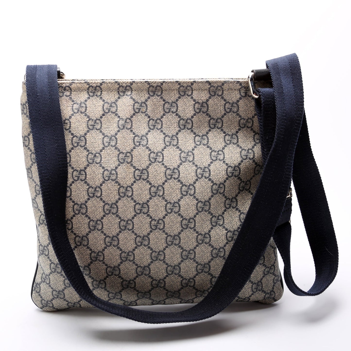 Gucci GG Supreme Flat Zip Messenger Bag