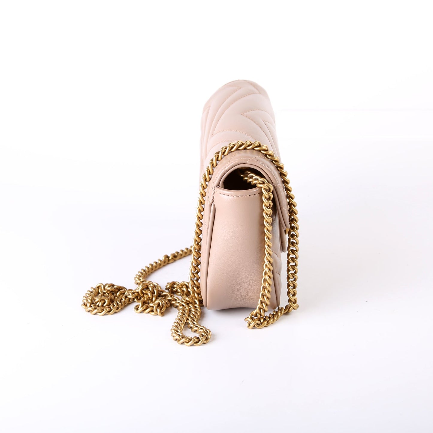 Gucci 476433 Marmont Torchon Leather Super Mini Flap Bag