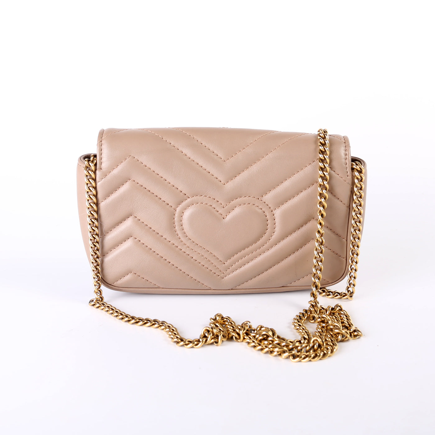 Gucci 476433 Marmont Torchon Leather Super Mini Flap Bag