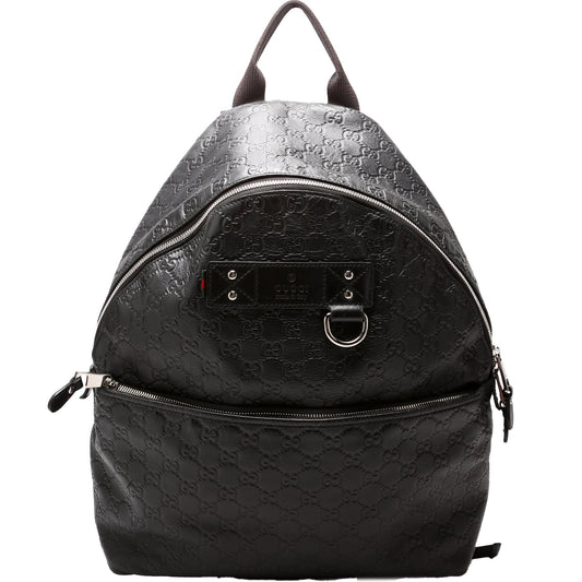 Gucci 268184 Rubber Leather Backpack Bag