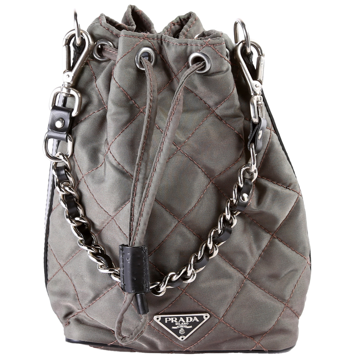 Prada Quilted Nylon Mini Bucket Bag