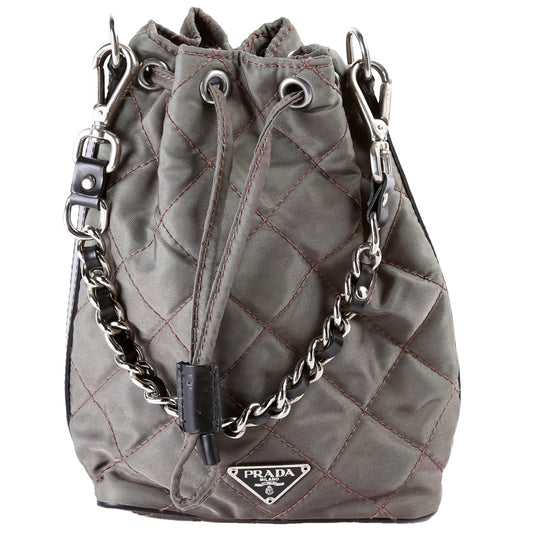 Prada Quilted Nylon Mini Bucket Bag
